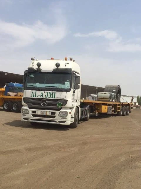 Al-Ajmi truck transporting secured steel coils